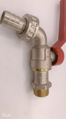 บอลวาล์วทองเหลืองอุณหภูมิปกติ Bib Cock Plumbing Bibcock Ball Valve 1/4inch