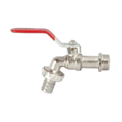 บอลวาล์วทองเหลืองอุณหภูมิปกติ Bib Cock Plumbing Bibcock Ball Valve 1/4inch