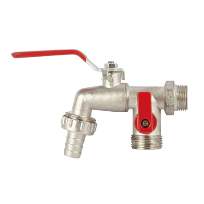 อุตสาหกรรมการเกษตร 90 องศาทองเหลือง Bibcock Valve ก๊อกท่อแบบล็อคได้กลางแจ้ง