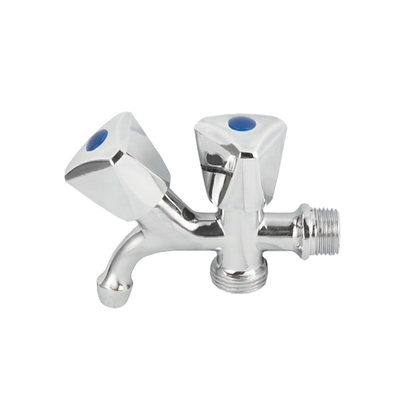 Bibcock Valve ทองเหลืองชุบนิเกิลนอก ก๊อก Bibcock 2 ทาง ไม่เป็นสนิม