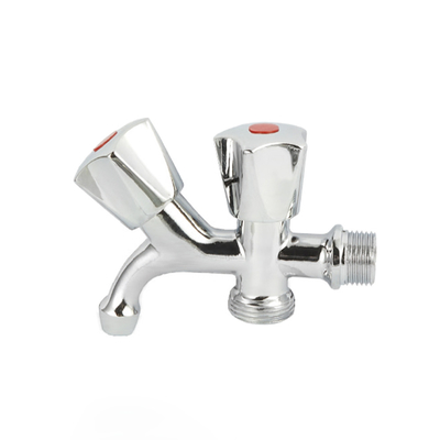 Bibcock Valve ทองเหลืองชุบนิเกิลนอก ก๊อก Bibcock 2 ทาง ไม่เป็นสนิม