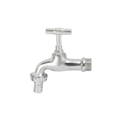 1/2'' คู่มือชุบนิกเกิลล็อคน้ำ Faucet ท่อ Bib Cock เกลียว