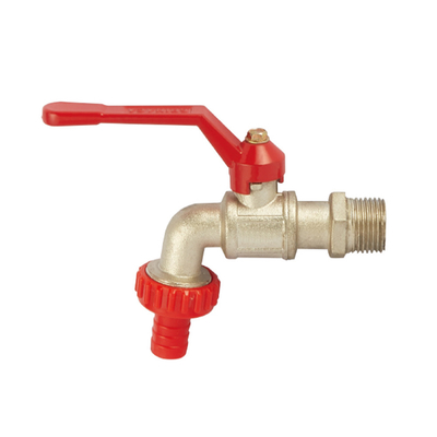 OEM 1/2 3/4 นิ้ว Bibcock Valve ทองเหลืองพร้อมมือจับพลาสติกรับประกัน 2 ปี
