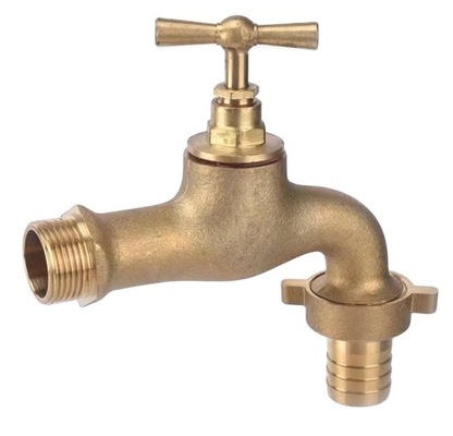 OEM 1/2 3/4 นิ้ว Bibcock Valve ทองเหลืองพร้อมมือจับพลาสติกรับประกัน 2 ปี