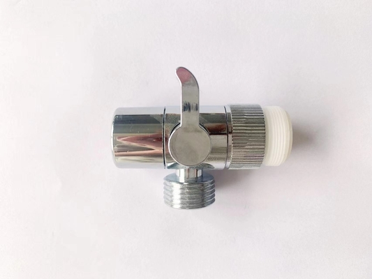 Quick Open Half Inch Bathroom วาล์วมุมทองเหลือง Chromed Abrasion Proof