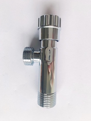 Quick Open Half Inch Bathroom วาล์วมุมทองเหลือง Chromed Abrasion Proof