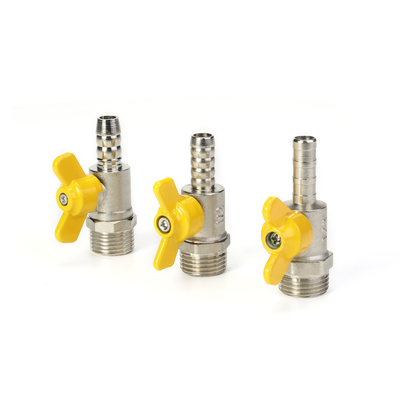 อุณหภูมิสูงปิด วาล์วแก๊สทองแดง ครึ่งนิ้ว Nickel Plating