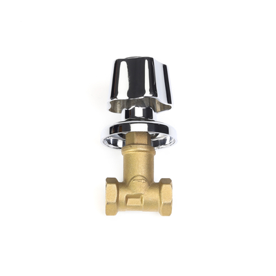 DN20-NPT ท่อประปาเกลียวทองเหลือง สต๊อปวาล์ว ต้านทานการสึกกร่อน ปรับแต่งได้