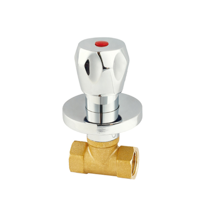 DN20-NPT ท่อประปาเกลียวทองเหลือง สต๊อปวาล์ว ต้านทานการสึกกร่อน ปรับแต่งได้