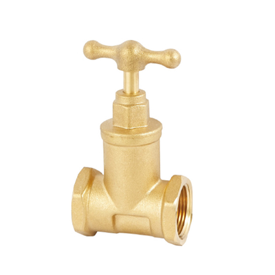 1/2&quot; X 3/8&quot; 1/4 เปิดวาล์วหยุดมุมทองเหลือง DN20-NPT เกลียว