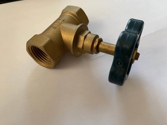 1/2&quot; X 3/8&quot; 1/4 เปิดวาล์วหยุดมุมทองเหลือง DN20-NPT เกลียว