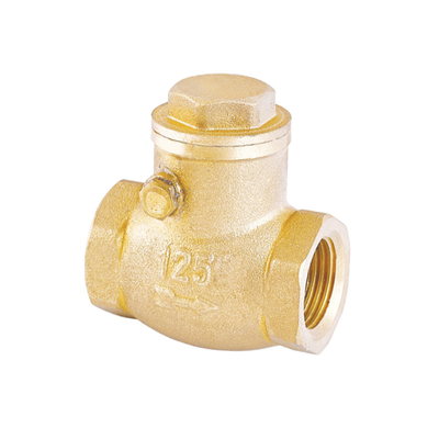 DN20-NPT เช็ควาล์วทองเหลืองแบบเกลียว 1 นิ้ว สำหรับน้ำที่ปรับแต่งได้