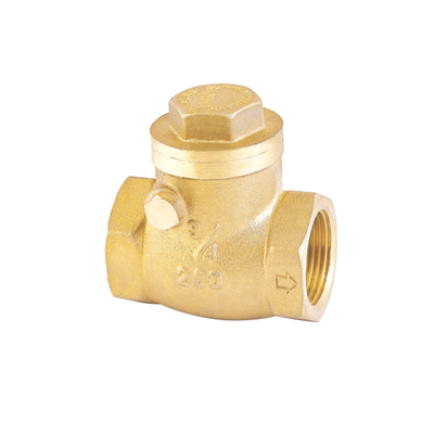 DN20-NPT เช็ควาล์วทองเหลืองแบบเกลียว 1 นิ้ว สำหรับน้ำที่ปรับแต่งได้