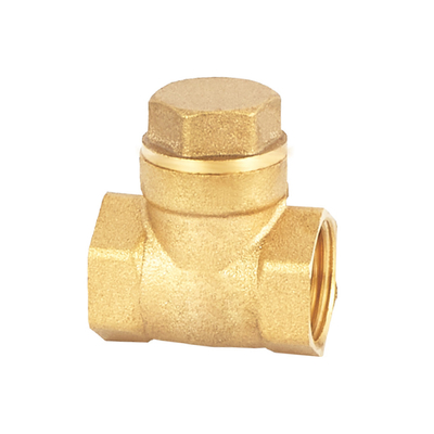 DN20-NPT เช็ควาล์วทองเหลืองแบบเกลียว 1 นิ้ว สำหรับน้ำที่ปรับแต่งได้