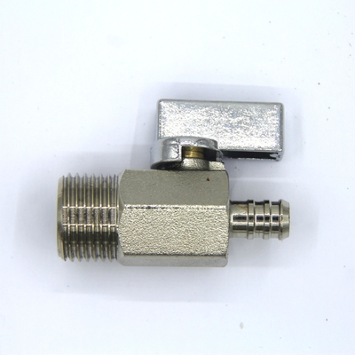 มินิ สังกะสีขนาดเล็ก 1/2 ทองเหลืองลูกวาล์ว polied Electroplating ท่อน้ํา