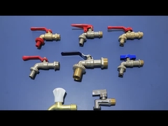 1/2 3/4 นิ้วสายสวน Bib ทองเหลืองท่อ Faucet ที่จับพลาสติก